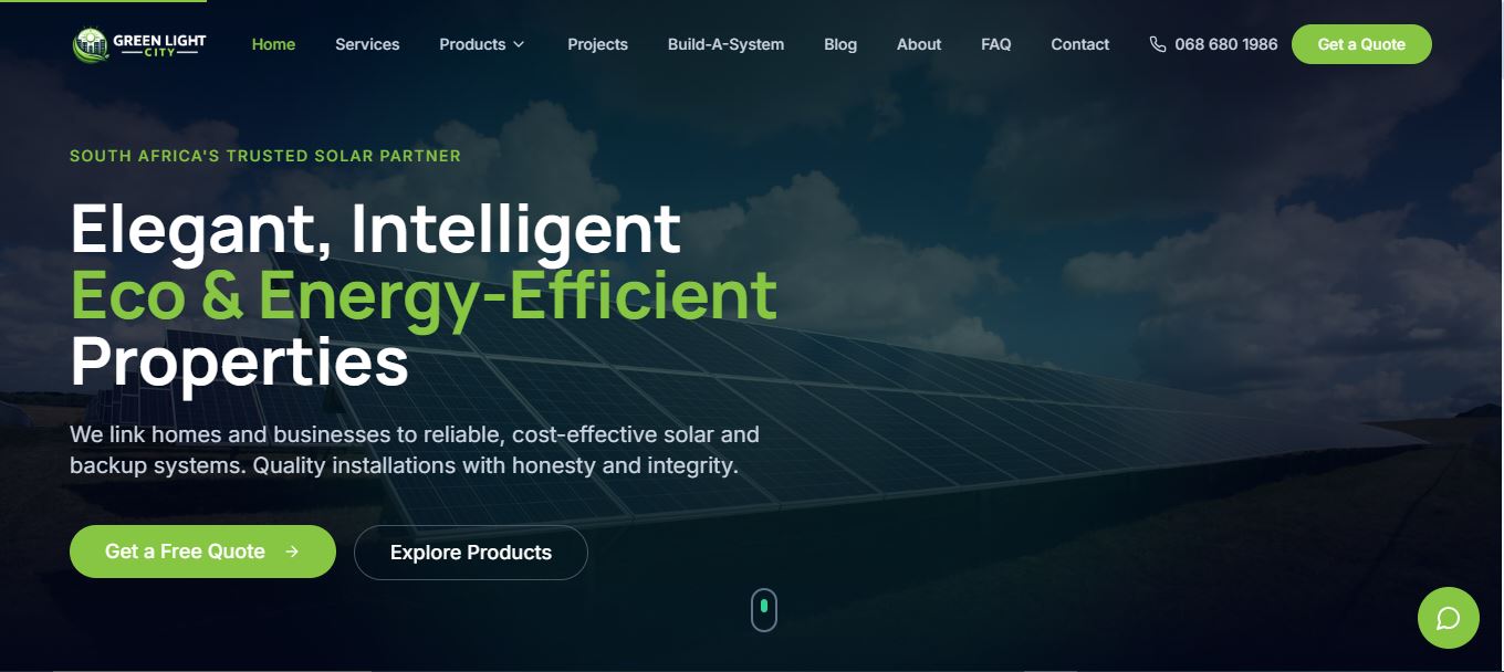 Green Light City website preview