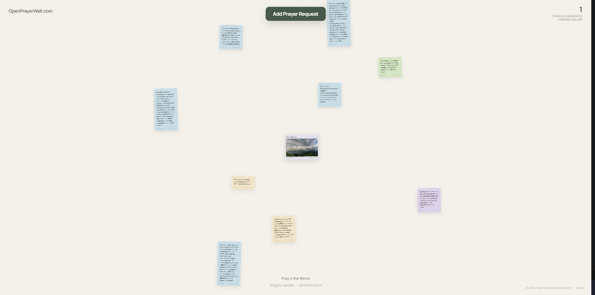 OpenPrayerWall.com website preview